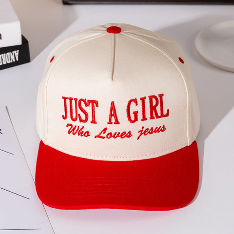 JUST A GIRL FAITH INSPIRED SNAPBACK CAP/HAT ( Red) JUST A GIRL FAITH INSPIRED SNAPBACK CAP/HAT ( Red)