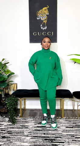 Arman Sleek 3 Piece Sweater Set ( Green) Arman Sleek 3 Piece Sweater Set ( Green)