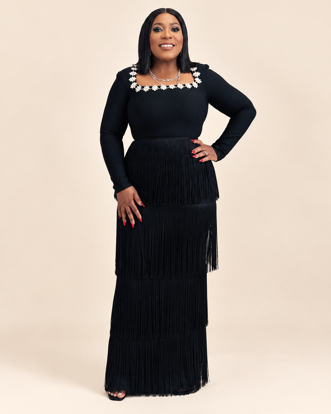 Bellavie Floral Fringe Bandage Maxi Dress – styletittudeapparelusa