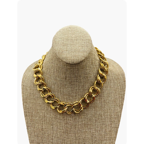 Bold Aura 18k Gold Plated Chunky Cuban Necklace Bold Aura 18k Gold Plated Chunky Cuban Necklace