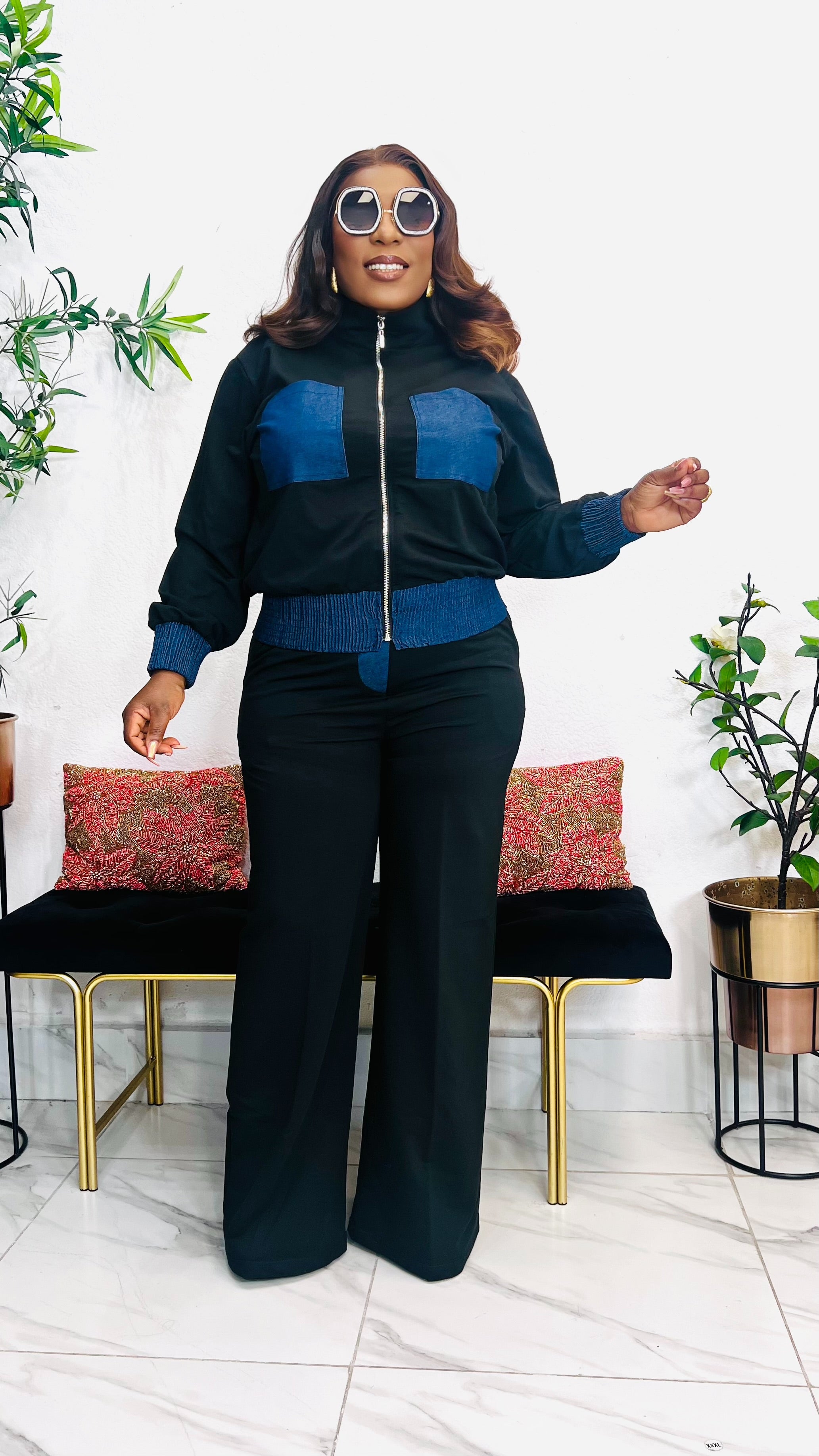 URBAN EDGE DENIM PANEL JACKET & PANT SET – styletittudeapparelusa