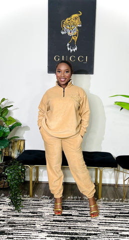 Chaya Lounge Super Soft fleece zip up sweatshirt (Wheat Nude) Chaya Lounge Super Soft fleece zip up sweatshirt (Wheat Nude)