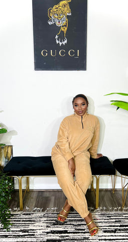 Chaya Lounge Super Soft fleece zip up sweatshirt (Wheat Nude) Chaya Lounge Super Soft fleece zip up sweatshirt (Wheat Nude)