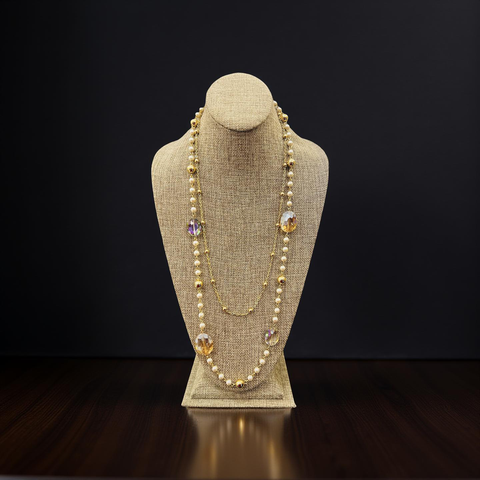 Golden Grace Layered Pearl Necklace Golden Grace Layered Pearl Necklace