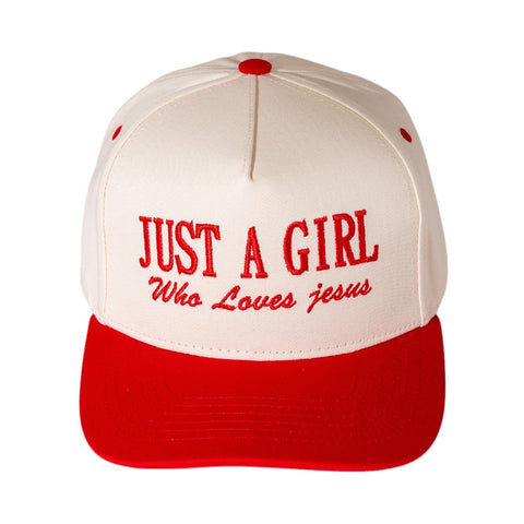 JUST A GIRL FAITH INSPIRED SNAPBACK CAP/HAT ( Red) JUST A GIRL FAITH INSPIRED SNAPBACK CAP/HAT ( Red)