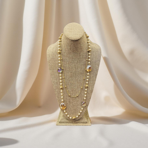 Golden Grace Layered Pearl Necklace Golden Grace Layered Pearl Necklace