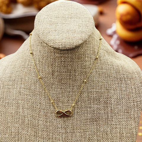 Infinity 18k Gold Plated Ball Necklace Infinity 18k Gold Plated Ball Necklace