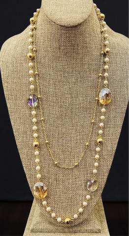 Golden Grace Layered Pearl Necklace Golden Grace Layered Pearl Necklace