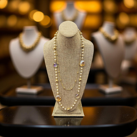 Golden Grace Layered Pearl Necklace Golden Grace Layered Pearl Necklace