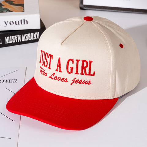 JUST A GIRL FAITH INSPIRED SNAPBACK CAP/HAT ( Red) JUST A GIRL FAITH INSPIRED SNAPBACK CAP/HAT ( Red)