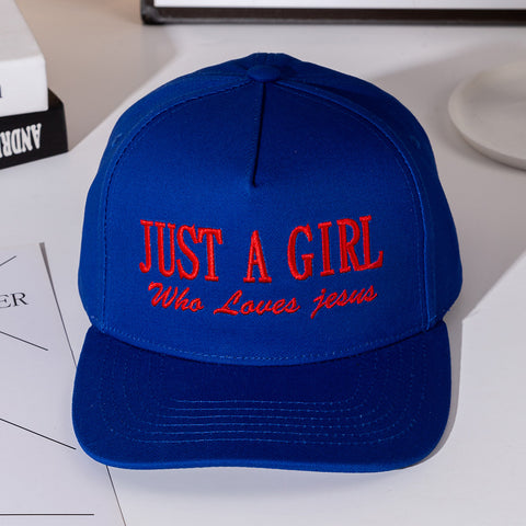 JUST A GIRL FAITH INSPIRED SNAPBACK CAP/HAT ( Blue) JUST A GIRL FAITH INSPIRED SNAPBACK CAP/HAT ( Blue)