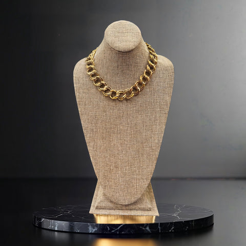 Bold Aura 18k Gold Plated Chunky Cuban Necklace Bold Aura 18k Gold Plated Chunky Cuban Necklace