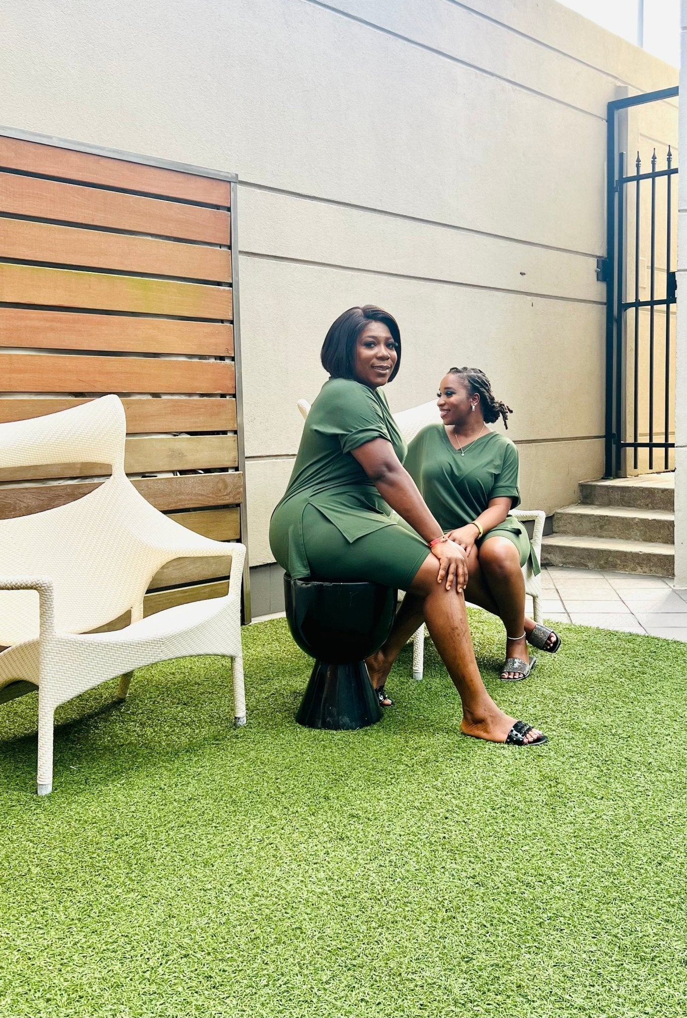 CUTTIE 2PC V-NECK SHORTS LOUNGE SET(Olive) - styletittudeapparelusa CUTTIE 2PC V-NECK SHORTS LOUNGE SET(Olive) - styletittudeapparelusa