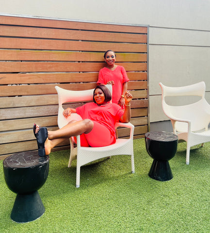 CUTTIE 2PC V-NECK SHORTS LOUNGE SET( NEON ORANGE) CUTTIE 2PC V-NECK SHORTS LOUNGE SET( NEON ORANGE)