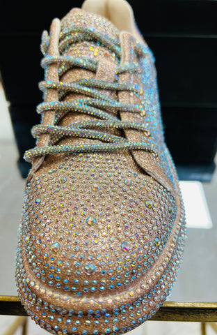 KINGDOM BEDAZZLED SNEAKERS(Rosegold)
