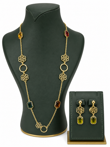 VÉRANÉ Gemstone Luxe Necklace & Earring Set