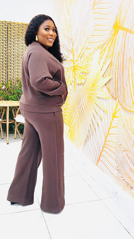 REYNA BOMBER JACKET /PANT SET (Brown)