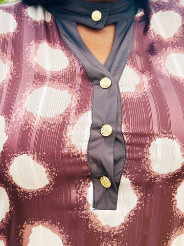 The Duchess Noir Luxe Polkadot Dress