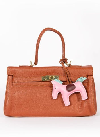 VANCOUVER GENUINE LEATHER CLUTCH HANDBAG (Caramel Brown)