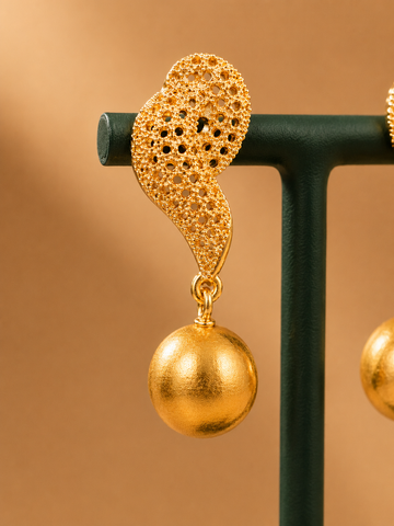 ZURI Matte Orb Statement Earrings