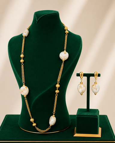The IVORIA Marble Luxe Jewelry Set - Gold