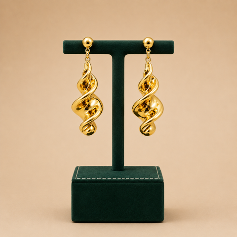 NOVÉA Twist Drop Earrings – Gold