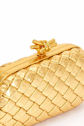 Aurex Knot Luxe Woven Clutch