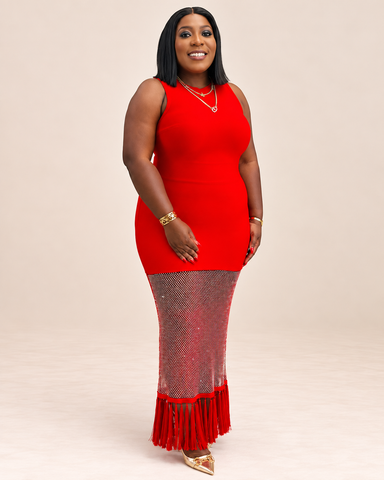 Ravelle Prism Fringe Bandage Dress