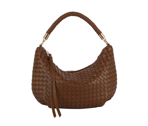 NOMAD WOVEN HOBO BAG (Coffee)