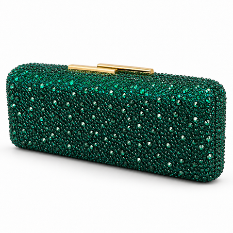 Blythe Crystal Statement Rectangle Clutch Purse