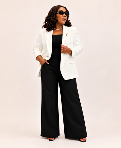 Ivana Oversized Ruched Sleeve Blazer