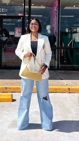 BALMXN GOLD BUTTON LUXURY BLAZER