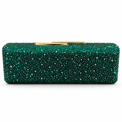 Blythe Crystal Statement Rectangle Clutch Purse