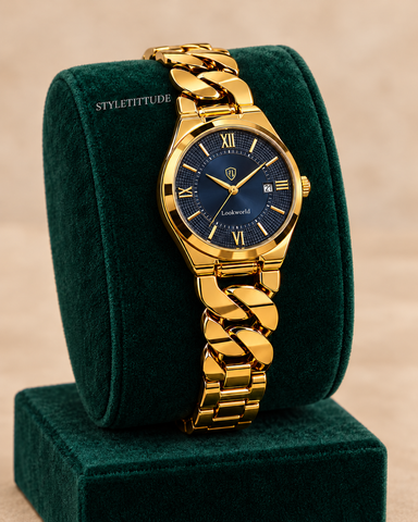 Windsor Cuban-Link Bracelet Watch – Gold