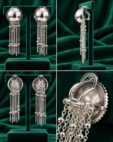 Boucles d'oreilles à pompons Velour Bloom