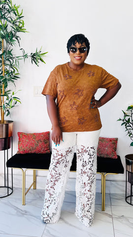 PEARL SHORE LACE TOP / BLOUSE