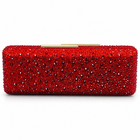 Blythe Crystal Statement Rectangle Clutch Purse