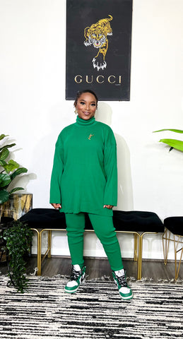 Arman Sleek 3 Piece Sweater Set ( Green)