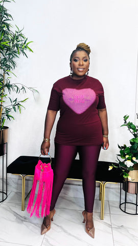 Blush Heart Illusion Graphic Top