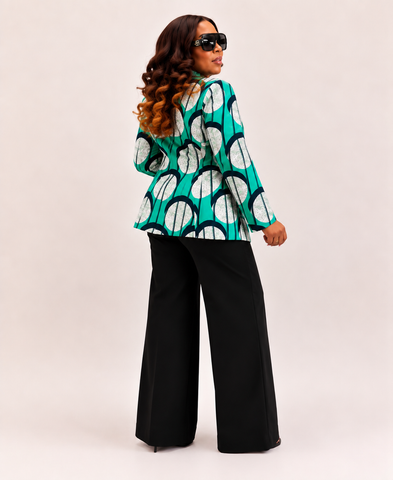 Solenne Geo Print Blazer