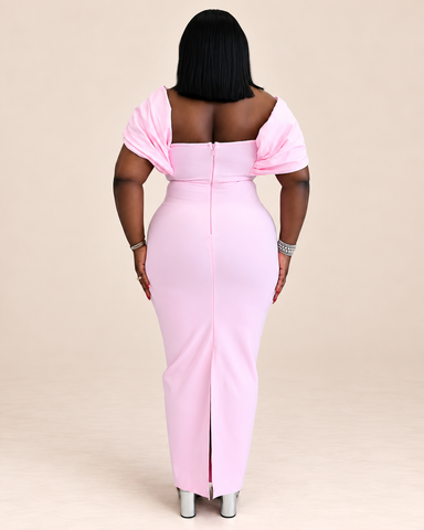 Elvaris Crystal Curve Maxi Bandage Dress