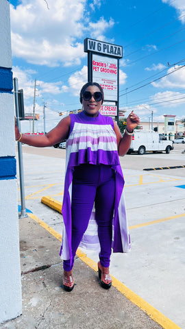 KALANI HIGH LOW TUNIC SLEEVELESS TOP (Purple)