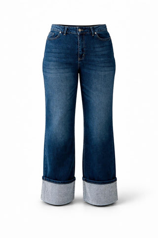 After-Party Crystal Cuff Denim Jeans
