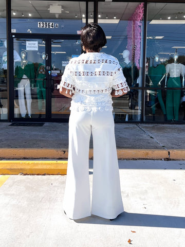 ZAYLA NAUTICAL APPLIQUÉ TOP