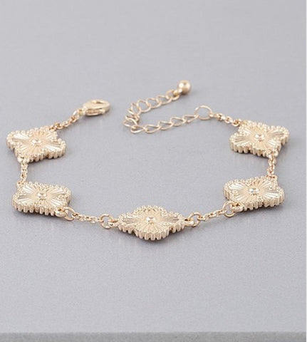 VCA CHAIN BRACELET (GOLD)