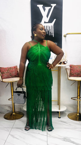 The EMERA Luxe Fringe Goddess Dress Large By Styletittudeapparelusa The EMERA Luxe Fringe Goddess Dress Large By Styletittudeapparelusa
