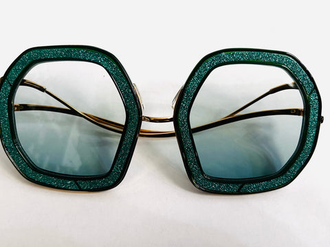 ARIANA GEOMETRIC GLITTER SUNGLASSES