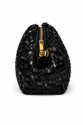 Luminara Black Sequin Clutch Bag