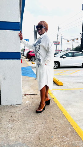 AZARIA SEQUIN MIDI SHIRT DRESS