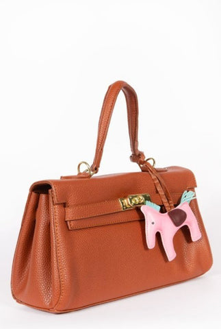 VANCOUVER GENUINE LEATHER CLUTCH HANDBAG (Caramel Brown)